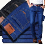 Straight-Jeans aus schwerem Denim - Mittlere Taille mit mittlerer Waschung