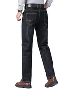 Straight-Jeans aus schwerem Denim - Mittlere Taille mit mittlerer Waschung