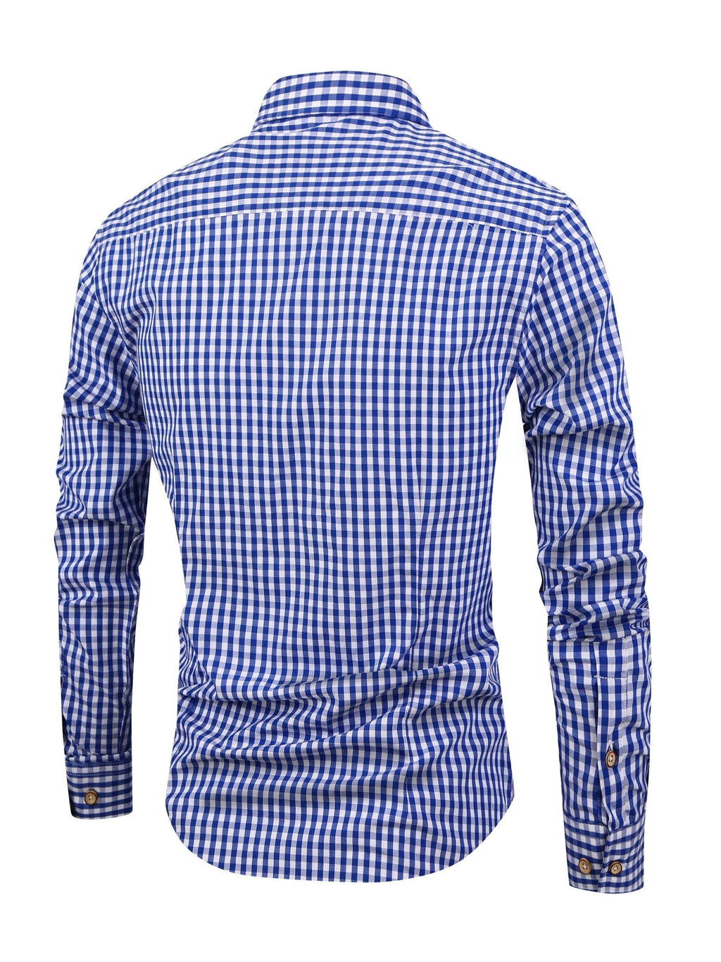 Kariertes Herrenhemd - Langarm Business Casual Hemd aus Baumwolle