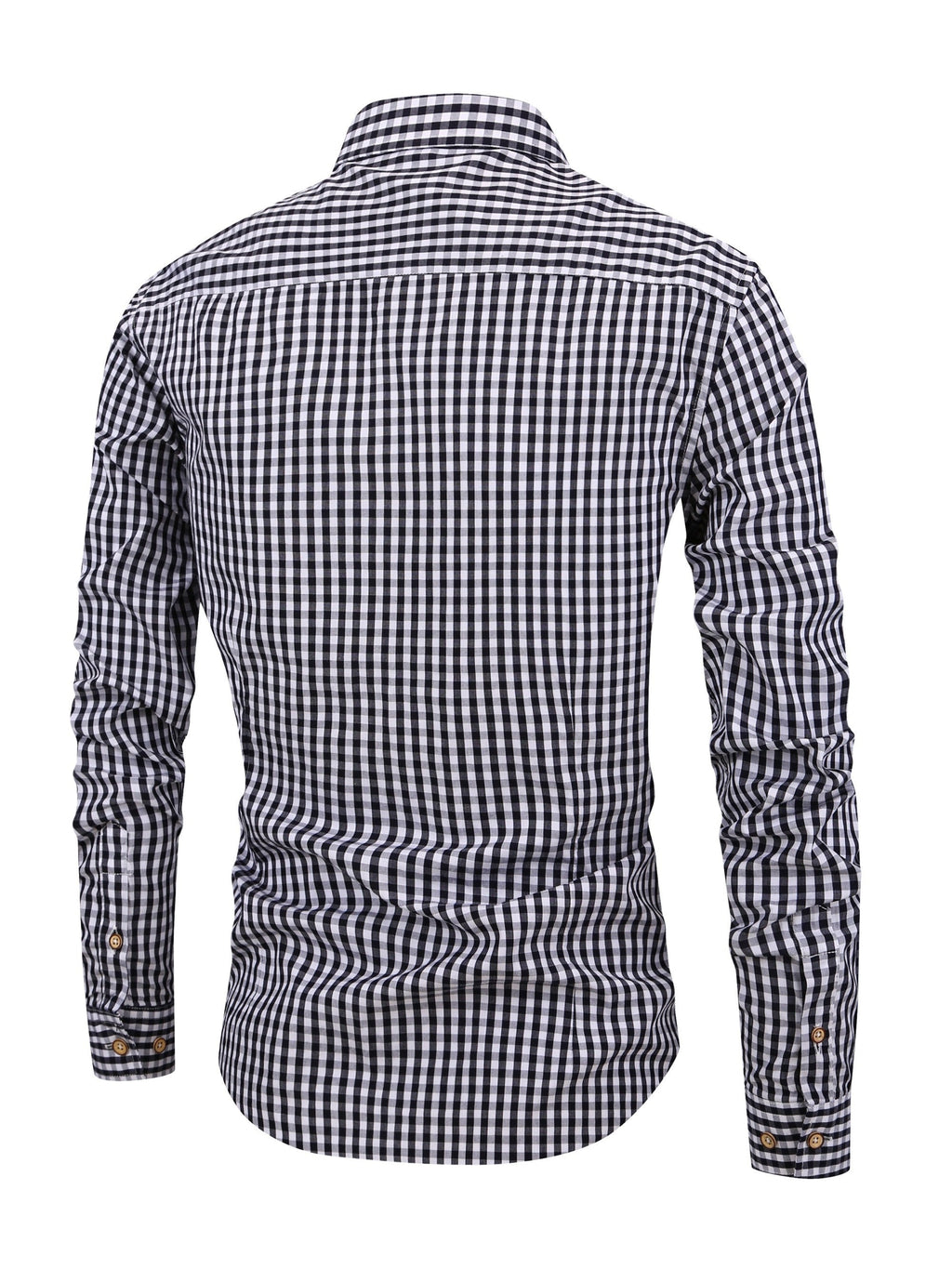 Kariertes Herrenhemd - Langarm Business Casual Hemd aus Baumwolle