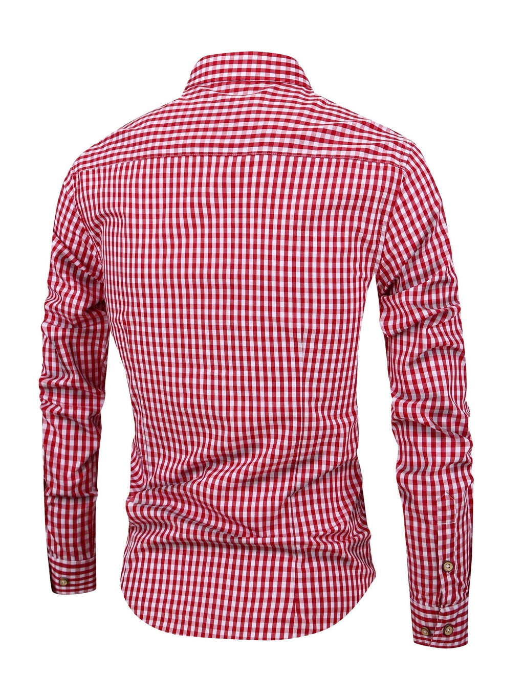 Kariertes Herrenhemd - Langarm Business Casual Hemd aus Baumwolle