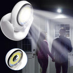 LED Garden Sensor Light - Plastic Outdoor Wall Light White 124mm