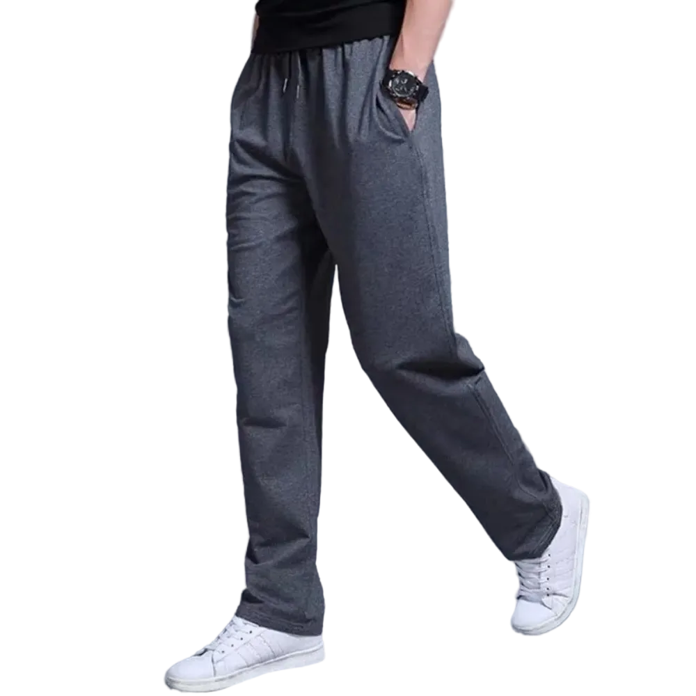 Loose jogging pants - cotton sweatpants with elastic waistband