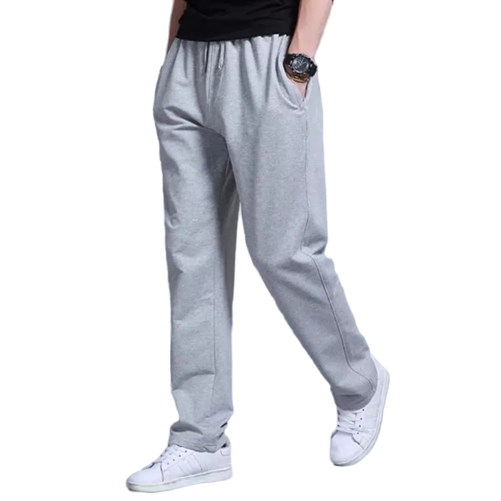 Loose jogging pants - cotton sweatpants with elastic waistband