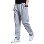 Loose jogging pants - cotton sweatpants with elastic waistband