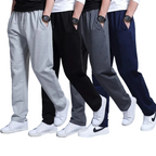 Loose jogging pants - cotton sweatpants with elastic waistband