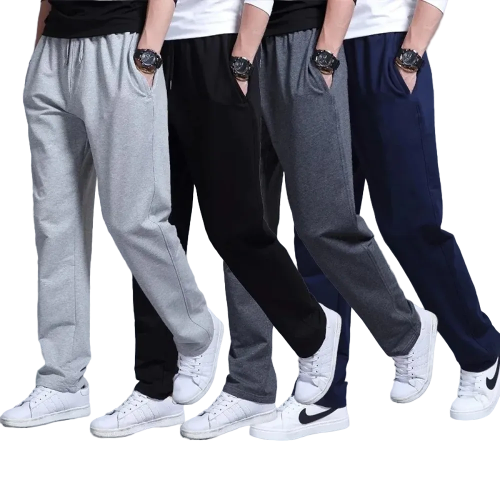 Loose jogging pants - cotton sweatpants with elastic waistband