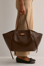 Minimalistische Tote Bag - PU Schultertasche mit Reißverschluss