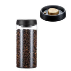 Glass Coffee Container Airtight Vacuum Lid - 500–1800ml Storage Jar