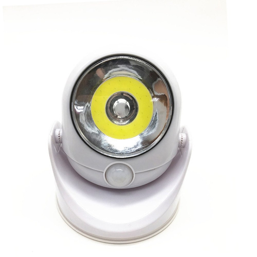 LED Garden Sensor Light - Plastic Outdoor Wall Light White 124mm