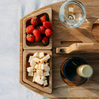 Foldable wooden picnic table - portable outdoor serving table
