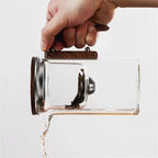 Glass Tea Decanter with Natural Wood Handle