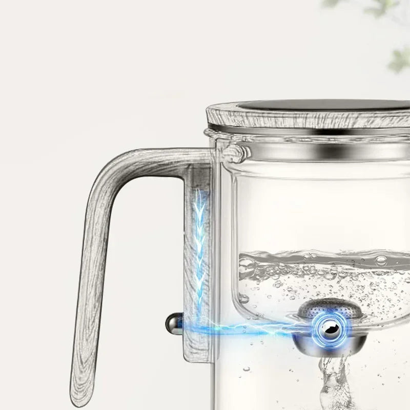 Glass Tea Decanter with Natural Wood Handle