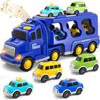 Fahrzeugtransporter Spielset - 2-in-1 Transporter mit Mini Autos