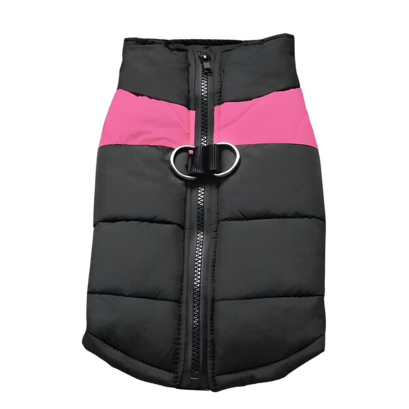 Dog Jacket for Autumn and Winter - Solid Color Polyester Dog Coat
