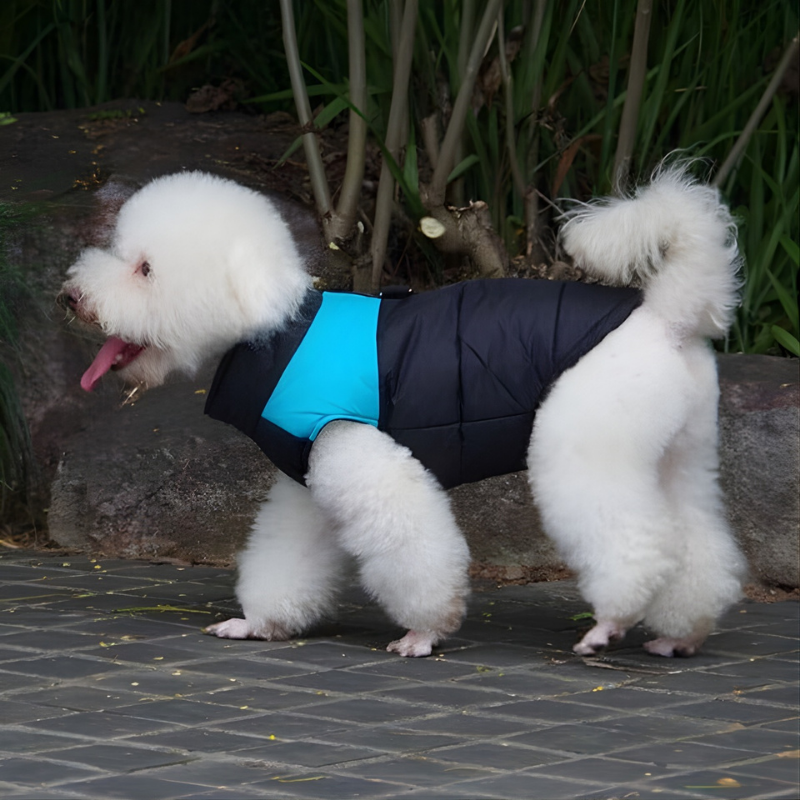 Dog Jacket for Autumn and Winter - Solid Color Polyester Dog Coat