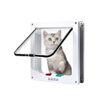 Square cat flap with 4-way lock - pet door made of ABS