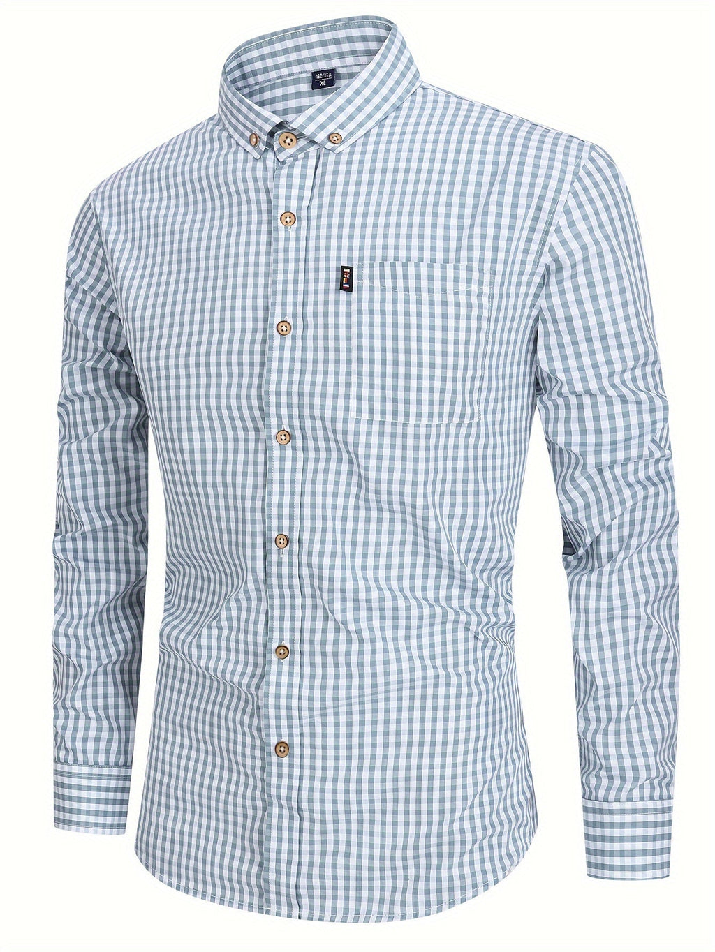 Kariertes Herrenhemd - Langarm Business Casual Hemd aus Baumwolle