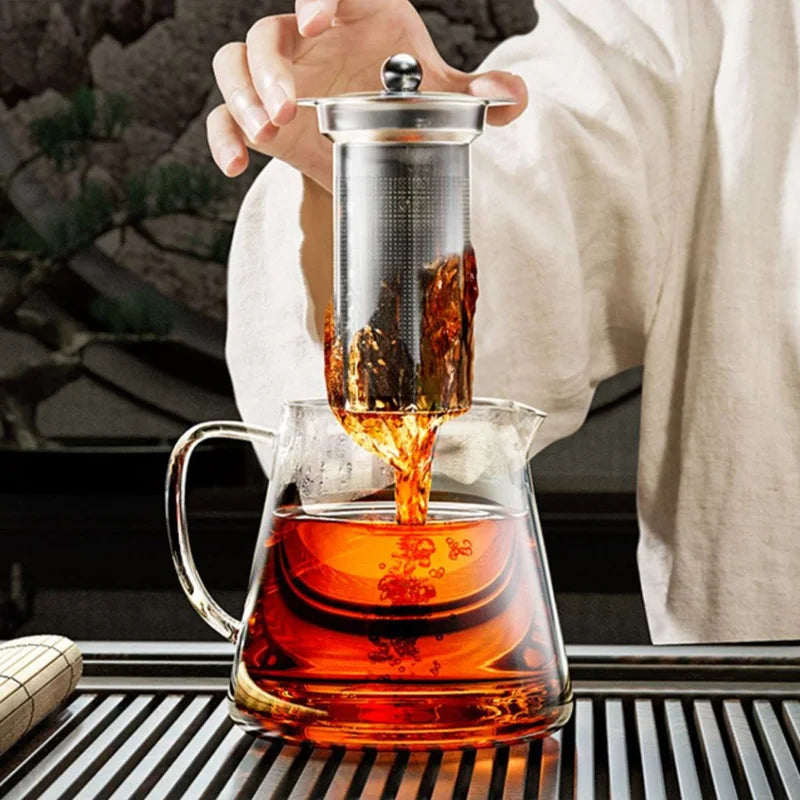 Borosilikat Glas Tee Set 400–1350ml - Glas Teekanne Mehrgrößen