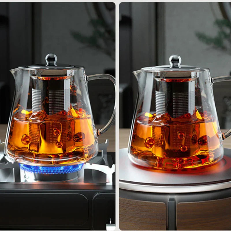 Borosilikat Glas Tee Set 400–1350ml - Glas Teekanne Mehrgrößen