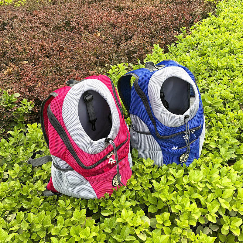 Tragbarer Haustier-Rucksack aus PVC und Mesh - Transporttasche für Haustiere